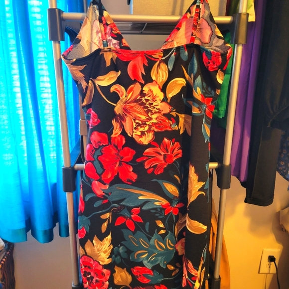 Dress-mini,medium,colorful/flower pattern - Picture 2 of 3